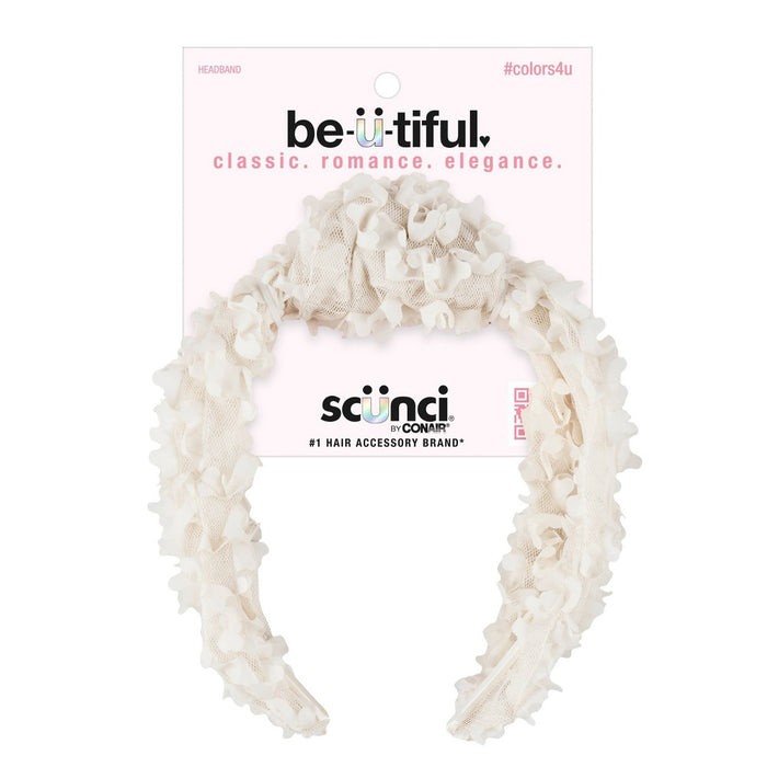 scunci be-u-tiful Floret Headband - Cream