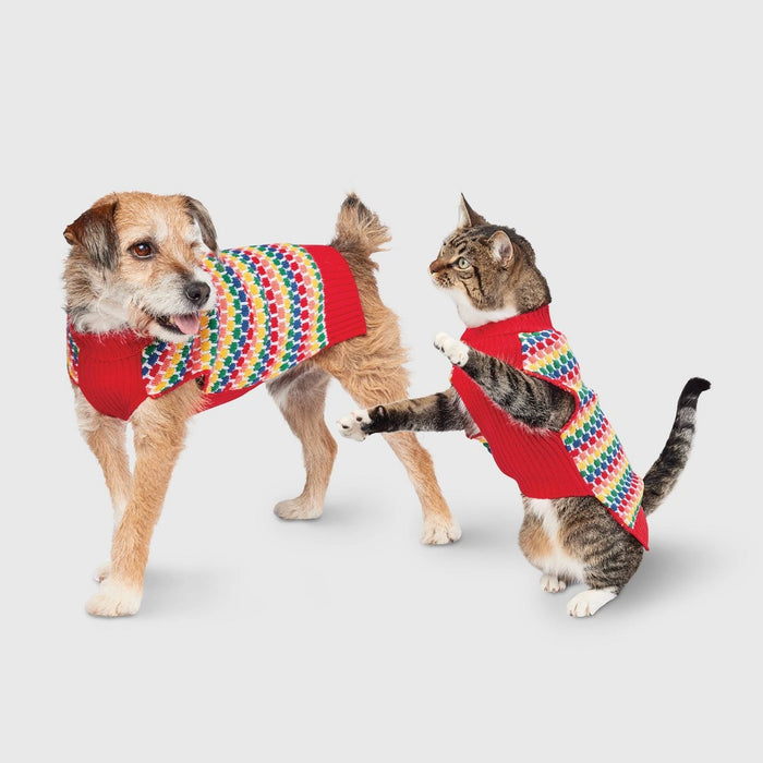 Gingerbread Playhouse Cat and Dog Sweater - S - Wondershop