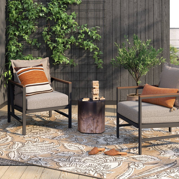 Irregular Ombre Wooden Stump Outdoor Patio Accent Table Natural - Threshold (LOCAL PICKUP ONLY)