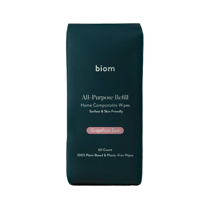 Biom Grapefruit Zest All Purpose Cleaning Wipes Refill - 60ct