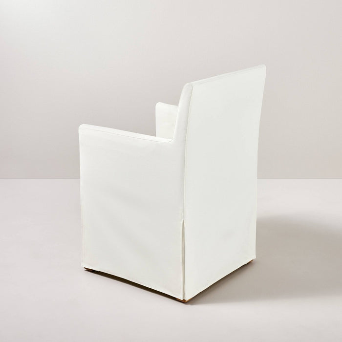 Canvas Slipcover Dining Chair - Cream - Hearth & Hand with Magnolia: Upholstered Armchair with Removable Cover (LOCAL PICKUP ONLY)