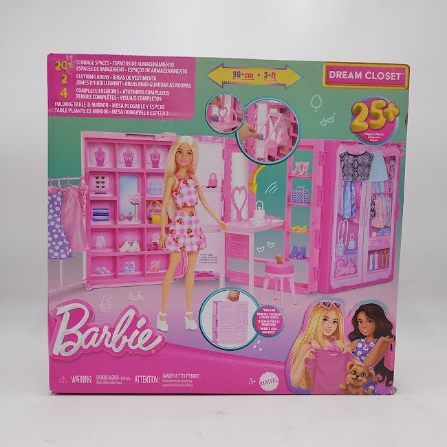 Barbie Dream Closet Toy Playset with Clothes & Accessories Set *SEE DETAILS*