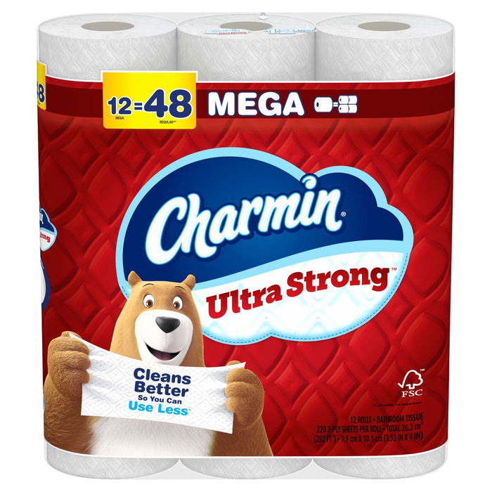 Charmin Ultra Strong Toilet Paper - 12 Mega Rolls