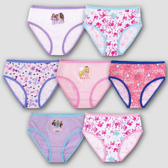 Girls' Barbie 7pk Underwear - 6