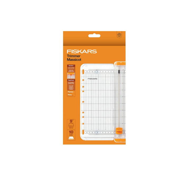 Fiskars SureCut School Supplies Paper Trimmer for Crafting 9" Cut Length Cardmaking Craft Paper Cutter