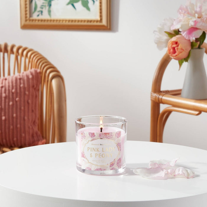 4.1oz 1-Wick Lidded Glass Jar Candle Lady Peony Pink - Opalhouse