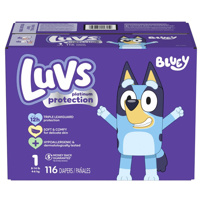 Luvs Pro Level Leak Protection Diapers Big Pack - Size 1 - 116ct