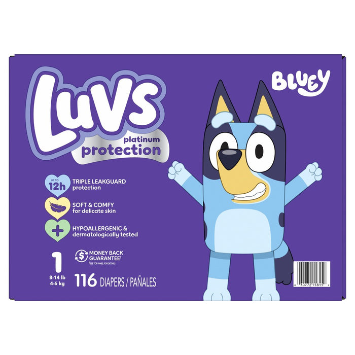Luvs Pro Level Leak Protection Diapers Big Pack - Size 1 - 116ct