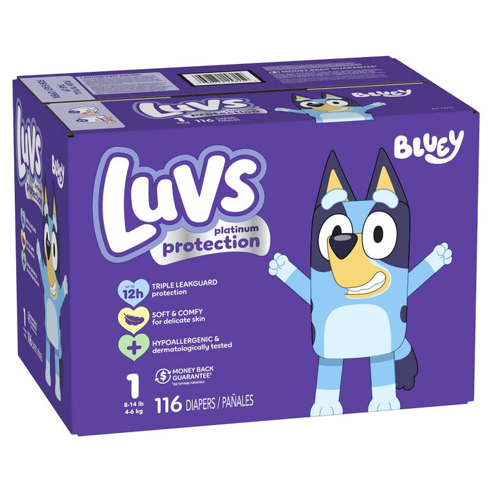 Luvs Pro Level Leak Protection Diapers Big Pack - Size 1 - 116ct