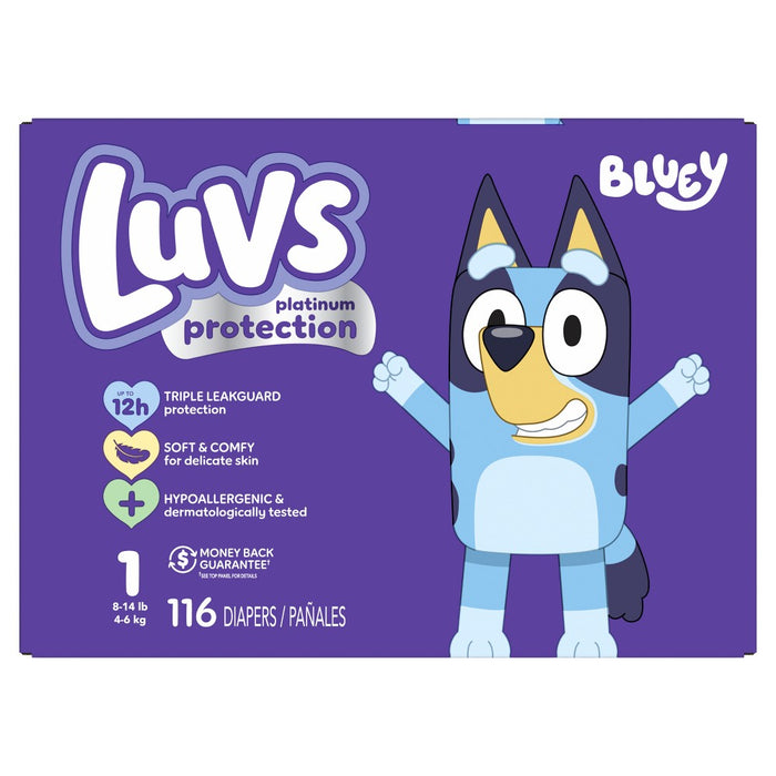 Luvs Pro Level Leak Protection Diapers Big Pack - Size 1 - 116ct