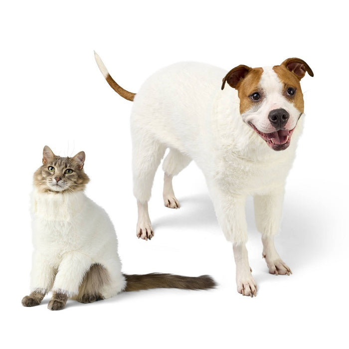 Dog and Cat High Pile Turtleneck Sweater - Cream - The Cuddle Collab with Ghost & Wren - M