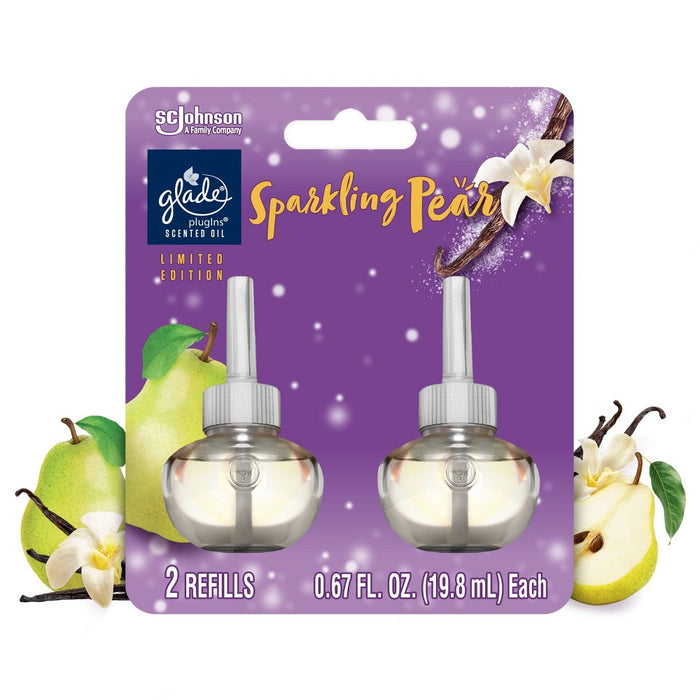 Glade PlugIns Scented Oil Air Freshener Refills - Sparkling Pear - 1.34oz/2pk
