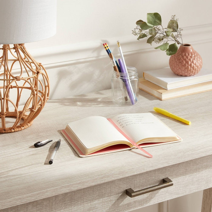 192pg College Ruled Journal 5"x7" Cream Monogram V - Opalhouse