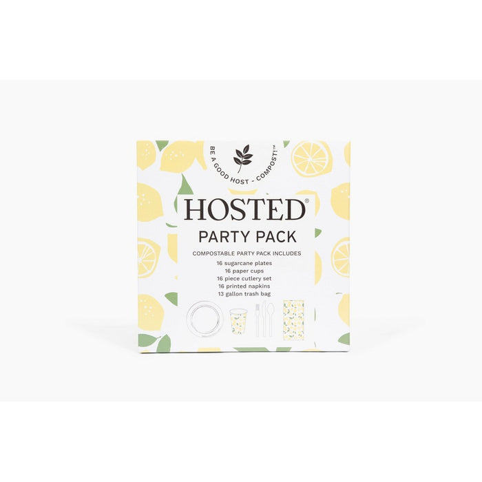 Hosted Party Pack Dinnerware Set - Lemon - 97ct