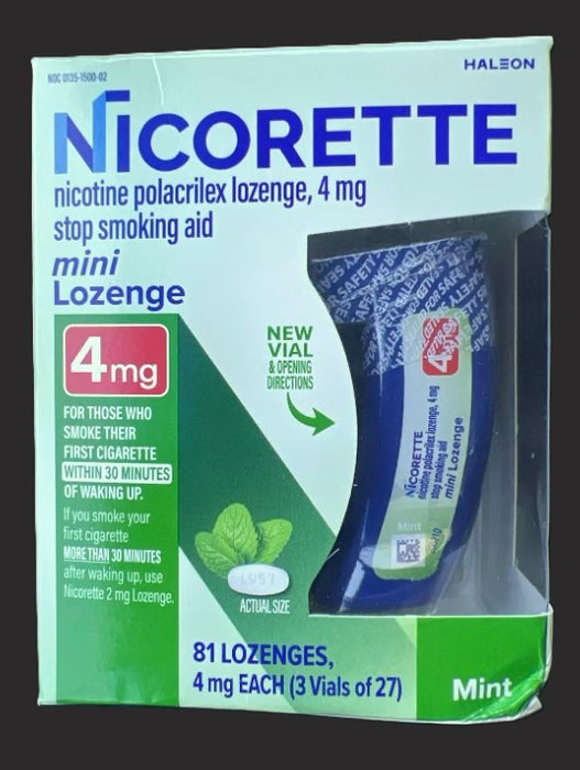 Nicorette 4mg Nicotine Mini Lozenge - Mint - 81ct- EXP: 04/2026 SEE DETAILS