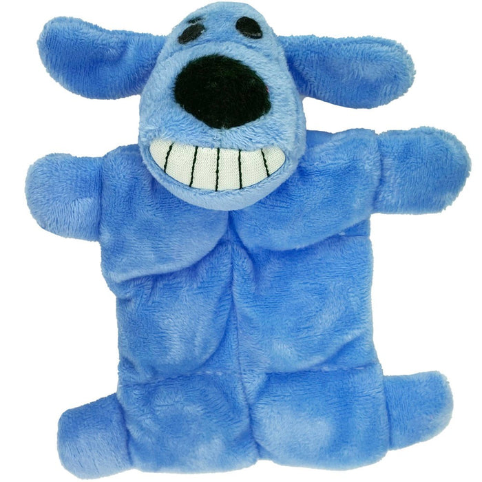 Multipet Mini Loofa Squeaker Mat Dog Toy - Blue - 6"