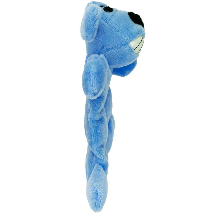 Multipet Mini Loofa Squeaker Mat Dog Toy - Blue - 6"