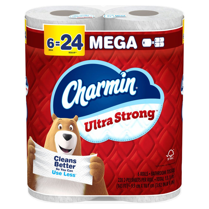 Charmin Ultra Strong Toilet Paper - 6 Mega Rolls
