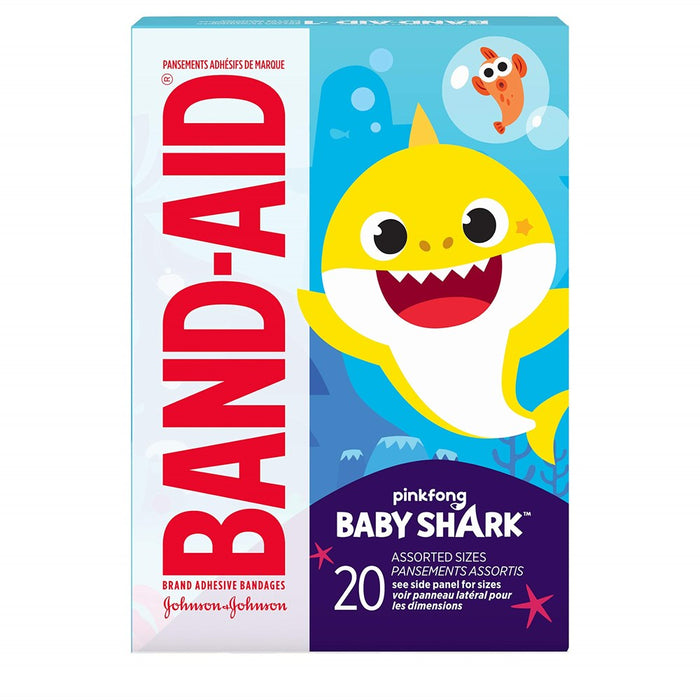 Band-Aid Baby Shark Side Cap - 20ct