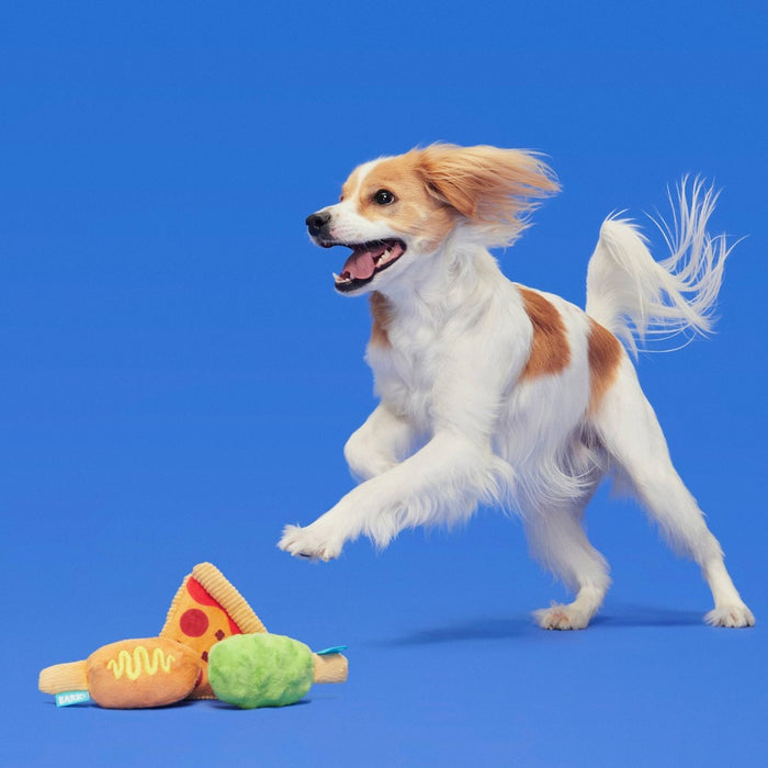 BARK Wagland Amusement Park Thrill Squeaker Snacks Dog Plush Toy