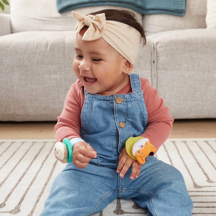 Infantino Wrist Rattles - Fox and Deer