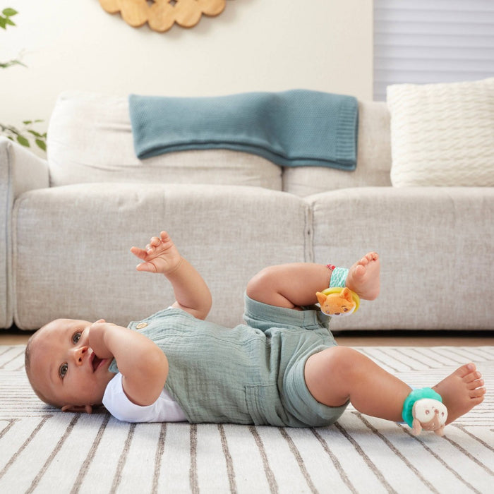 Infantino Wrist Rattles - Fox and Deer