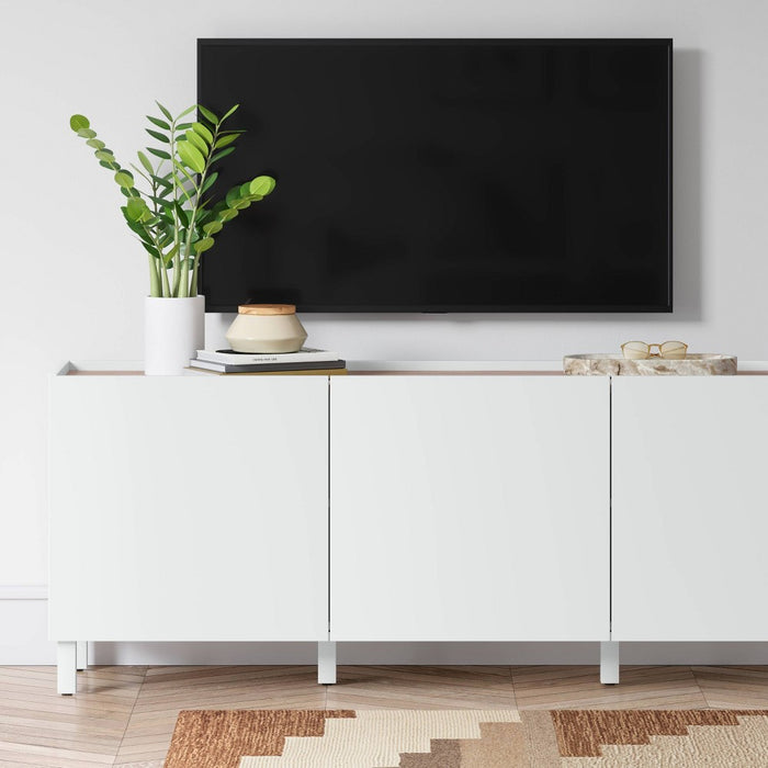 Minimal TV Stand for TVs up to 70" White - Threshold (LOCAL PICKUP ONLY)