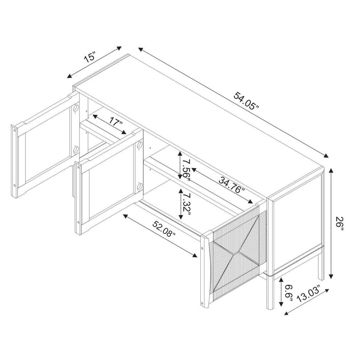 Withania Media Stand for TVs up to 55" - Threshold: Entertainment Center, Cable Management, Wood Composite (LOCAL PICKUP ONLY)