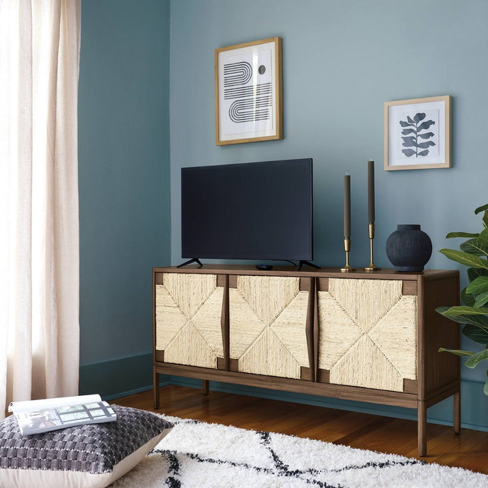Withania Media Stand for TVs up to 55" - Threshold: Entertainment Center, Cable Management, Wood Composite (LOCAL PICKUP ONLY)