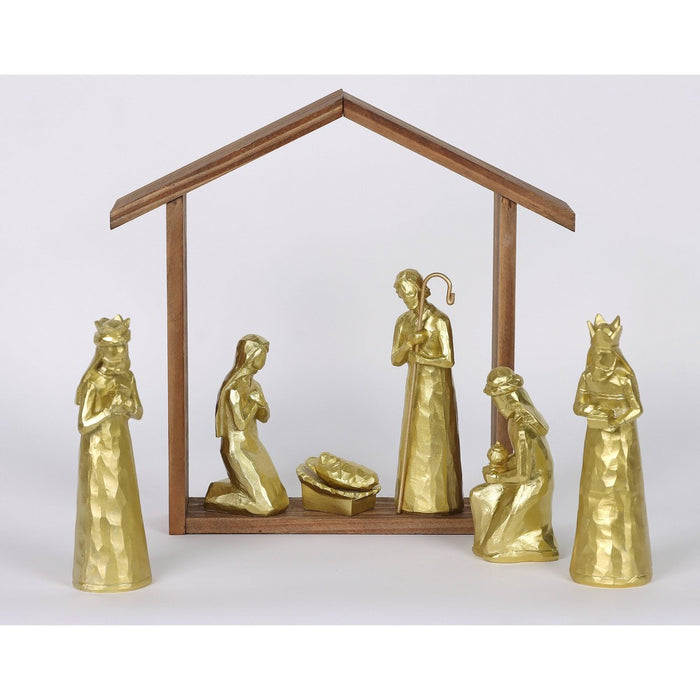 7pc Metallic Christmas Nativity Scene Figurine Set - Wondershop Gold