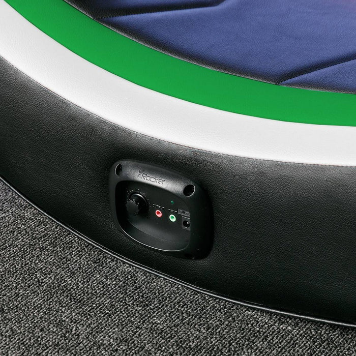 X Rocker Horizon RGB Lighting 2.0 Wired Floor Rocker Gaming Chair Green/Black/White (LOCAL PICKUP ONLY)