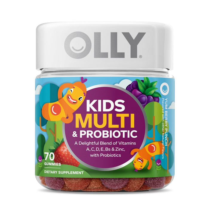 OLLY Kids' Multivitamin + Probiotic Gummies - Berry Punch - 70ct