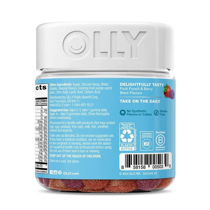 OLLY Kids' Multivitamin + Probiotic Gummies - Berry Punch - 70ct