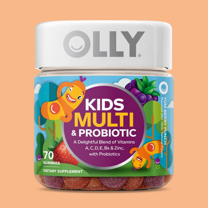 OLLY Kids' Multivitamin + Probiotic Gummies - Berry Punch - 70ct
