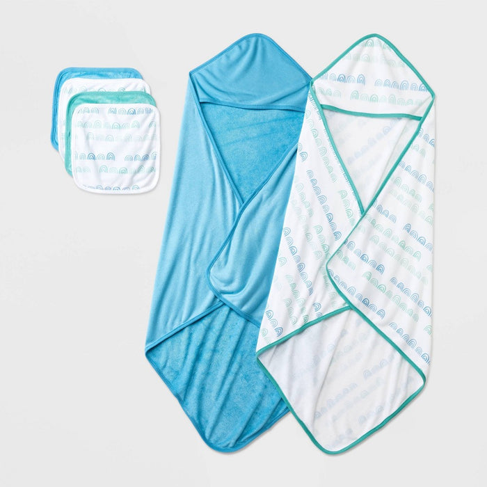 Baby 6pk Cotton Modal Bath Gift Set - Cloud Island Green