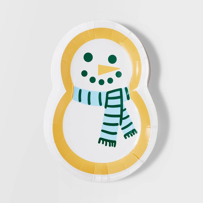 10ct Snowman Collection Snack Plate - Spritz