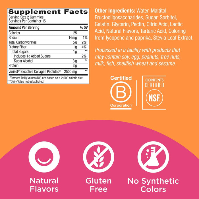 OLLY Collagen Rings Supplement Gummies for Skin Resilience - 30ct