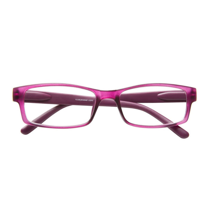 ICU Eyewear Los Angeles Rectangle Reading Glasses - Purple +1.25
