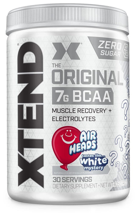 Xtend XTEND Original BCAA Powder Airheads Candy Flavor, 7G BCAA And 2.5G L-Glutamine, Sugar Free Post Workout Muscle Recovery Drink With Amino Acids For Men & Women, 30 Servings