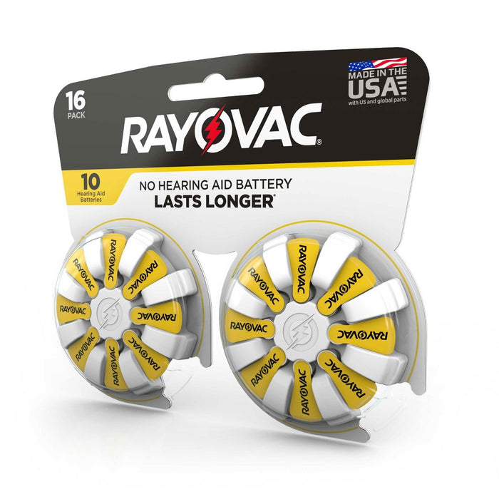 Rayovac Size 10 Long-Lasting Hearing Aid Battery - 16pk