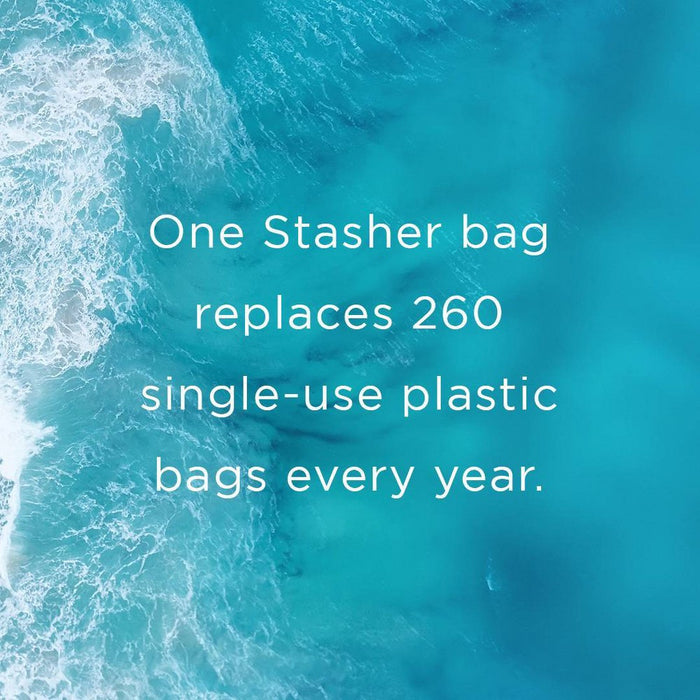 Stasher Reusable Food Storage Half Gallon Bag - Aqua