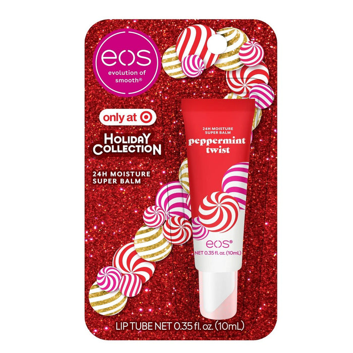 eos 24H Moisture Holiday Super Balm - Peppermint Twist - 0.35 fl oz