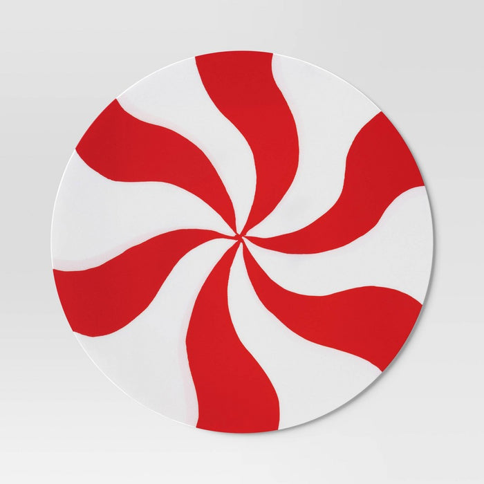 Christmas Round Swirl Placemat Red/White - Wondershop