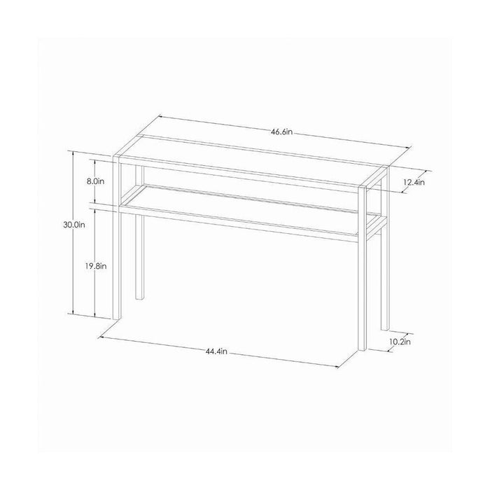 Warwick Narrow Console Table Black - Threshold: Entryway Furniture with Fixed Shelf, Sofa Table Design (LOCAL PICKUP ONLY)