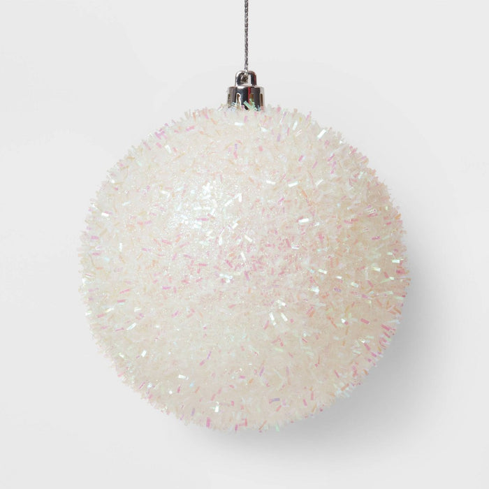 Tinsel Ball Christmas Tree Ornament Iridescent - Wondershop