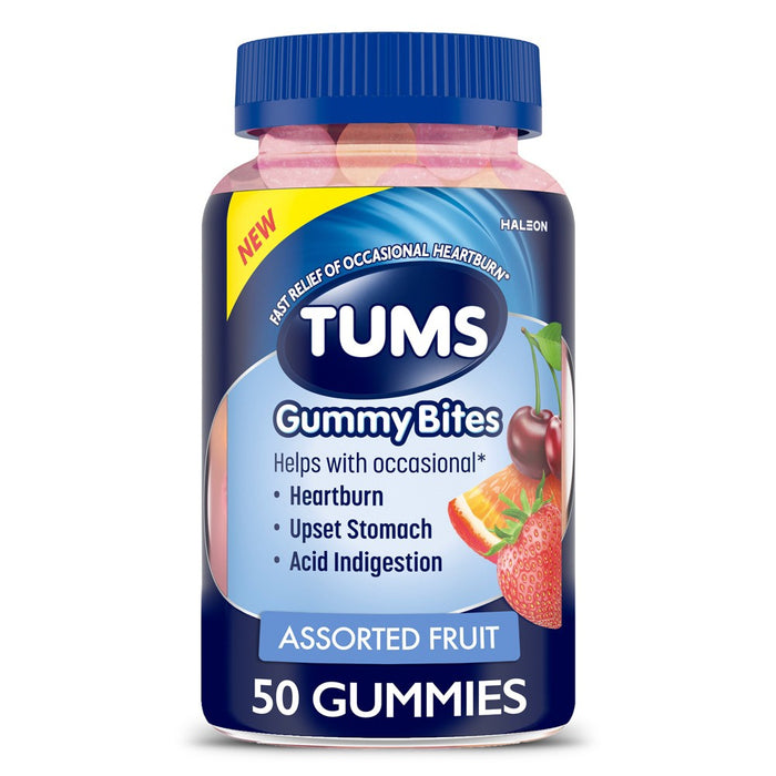 Tums Assorted Fruit Gummy Bites - 50ct