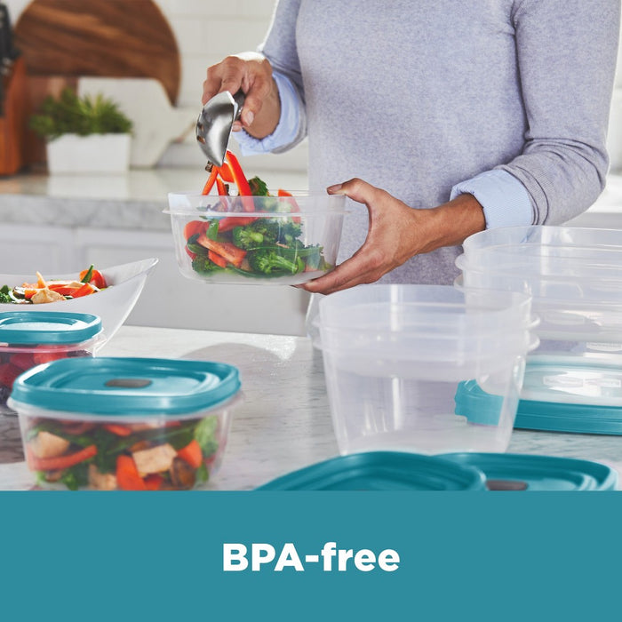 Rubbermaid 24pc Easy Find Lids Food Storage Container Set Peacock