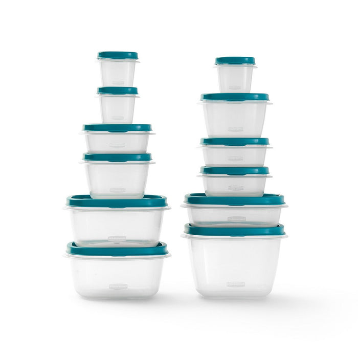 Rubbermaid 24pc Easy Find Lids Food Storage Container Set Peacock