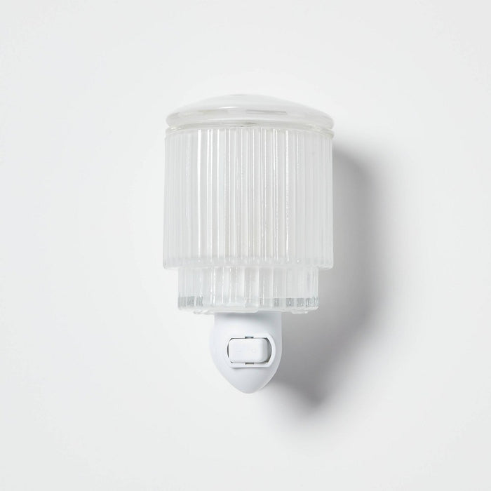 Ribbed Glass Wall Plug-In Wax Warmer - Threshold
