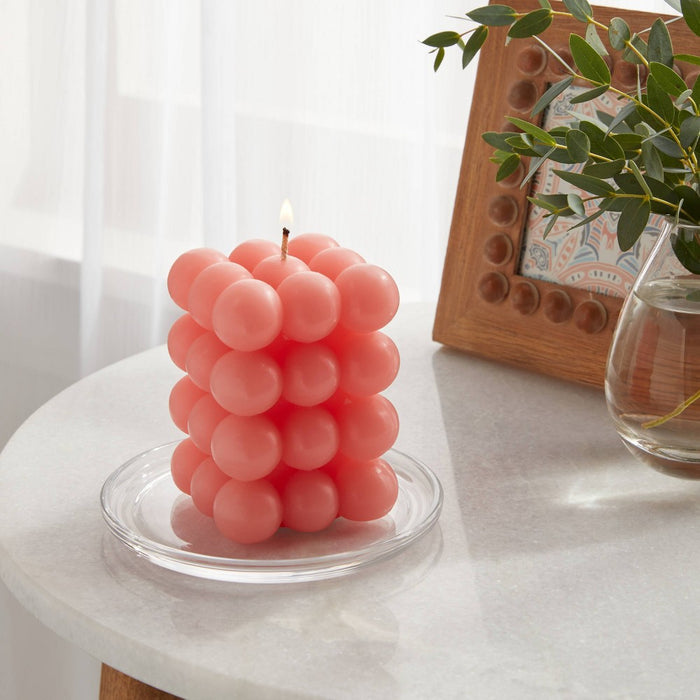 3.5" Unscented Bubble Sculpture Candle Cool Melon 12oz - Opalhouse: Bohemian Style, 30hr Burn Time